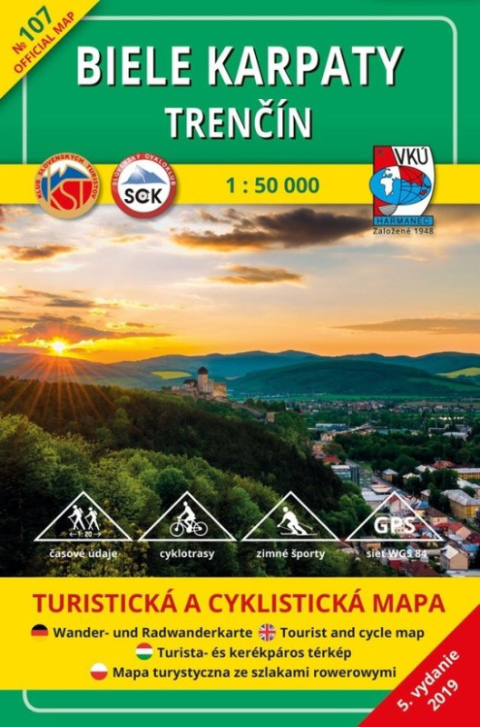 Biele Karpaty Trenčín 1 : 50 000 (107 Turistická a cyklistická mapa)
