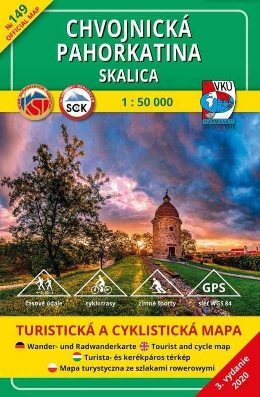 Chvojnická pahorkatina, Skalica 1 : 50 000 (149 Turistická a cyklistická mapa)