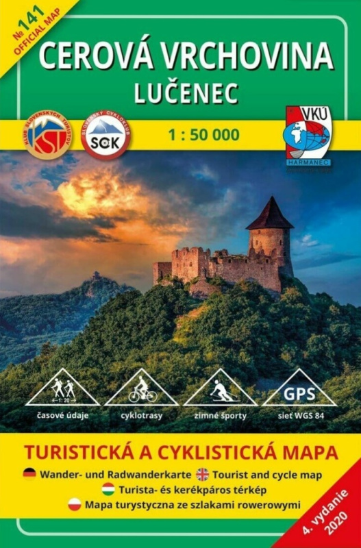 Cerová vrchovina - Lučenec  1 : 50 000 (130 Turistická a cyklistická mapa)