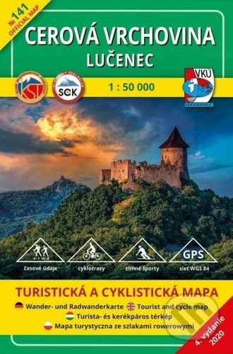 Cerová vrchovina - Lučenec  1 : 50 000 (130 Turistická a cyklistická mapa)