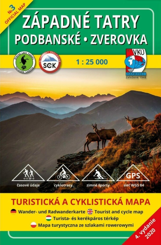 Západné Tatry - Podbanské - Zverovka 1:25 000 (Turistická a cyklistická mapa 3)