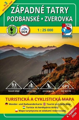 Západné Tatry - Podbanské - Zverovka 1:25 000 (Turistická a cyklistická mapa 3)