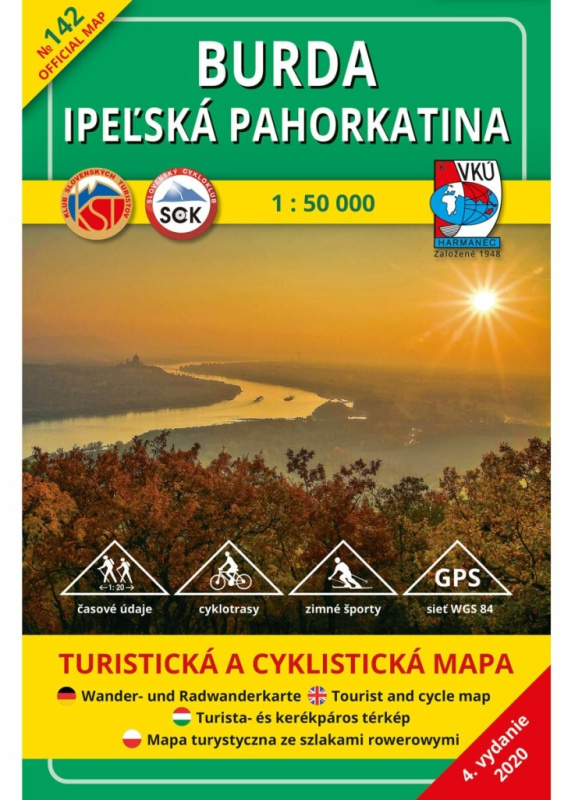 Burda Ipeľská pahorkatina 1:50 000 (142 Turistická mapa)
