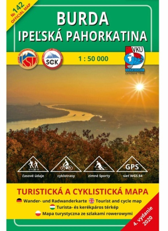Burda Ipeľská pahorkatina 1:50 000 (142 Turistická mapa)