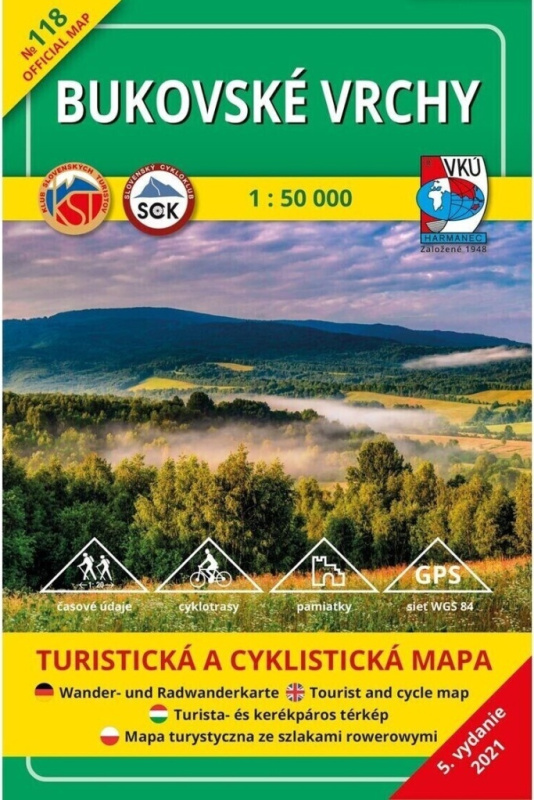 Bukovské vrchy 1: 50 000 (Turistická a cyklistická mapa 118)