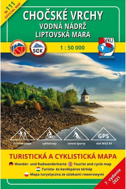 Chočské vrchy - vodná nádrž Liptovská Mara 1: 50 000