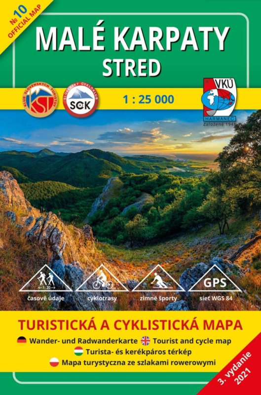 Turistická mapa 10 - Malé Karpaty - Stred 1:25 000