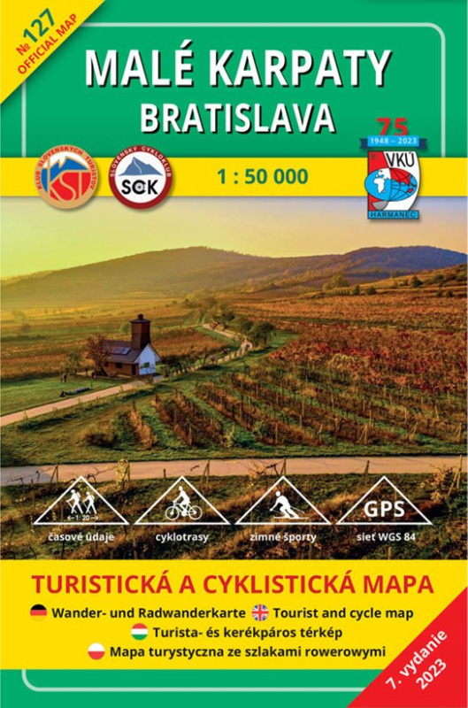 Turistická a cyklistická mapa Malé Karpaty - Bratislava