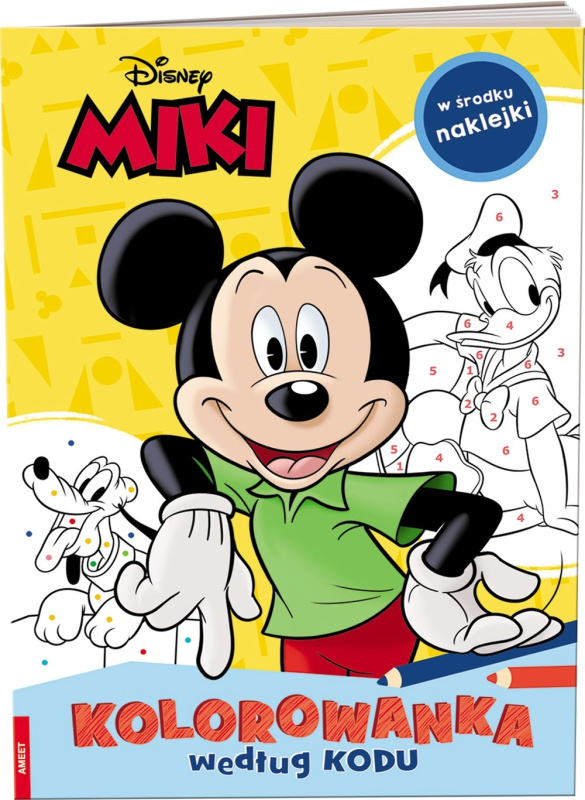 Disney omalovánka podle kódu s nálepkami Miki