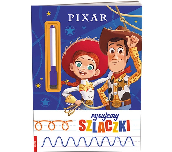 disney pixar: kreslíme čáry a vzory – stíratelná cvičebnice pro děti 4+