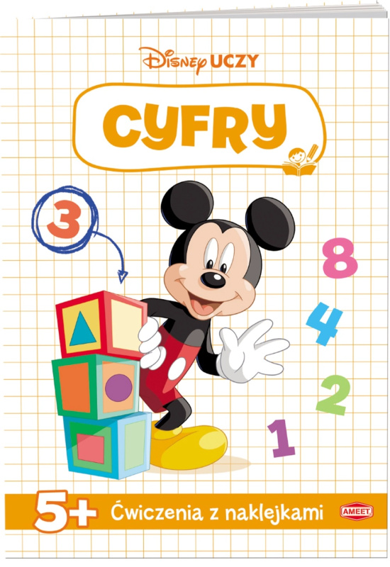 Disney učení: myška mickey – cvičení se samolepkami čísla