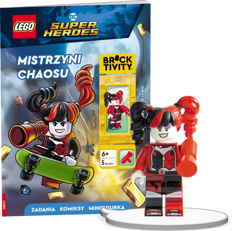 LEGO DC Super Heroes: Mistryně chaosu – interaktivní kniha s minifigurkou Harley Quinn