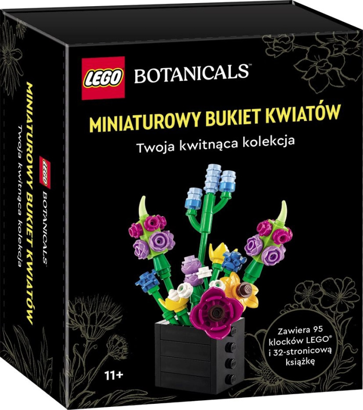 Lego květinový buket – kniha a mini model