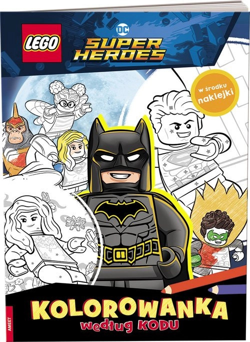ameet: lego dc comics super heroes omalovánka podle kódu se samolepkami