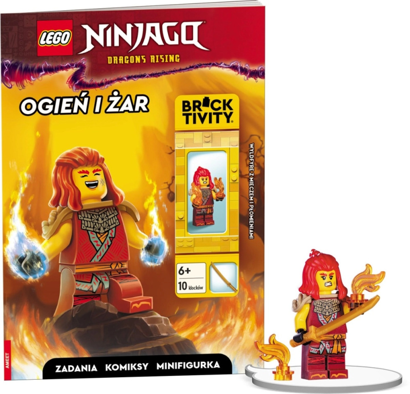 Lego Ninjago: Oheň a žár – interaktivní kniha s minifigurkou Wyldfyre