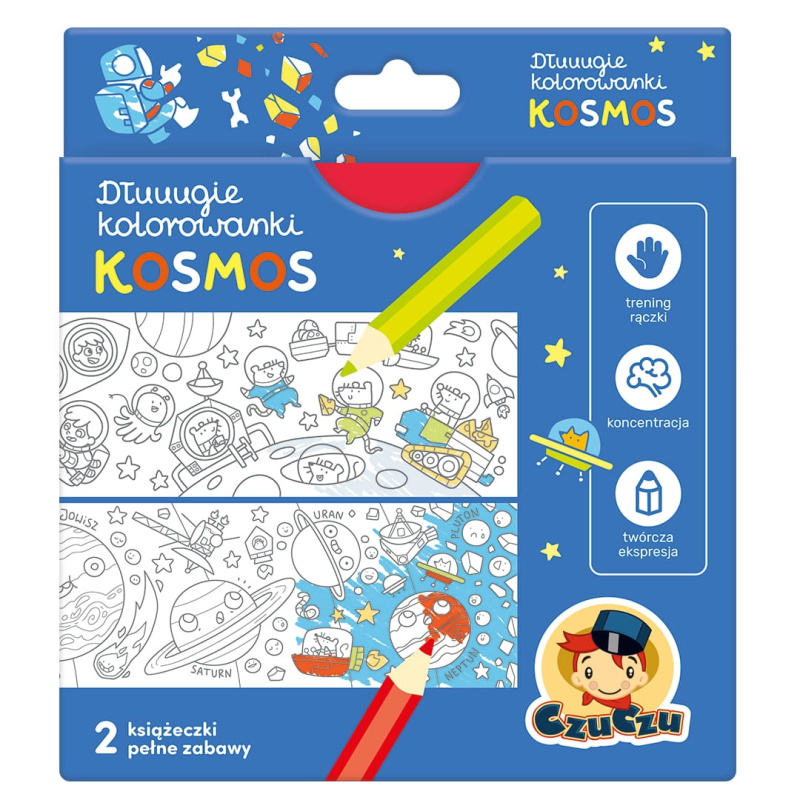 Dlouhé omalovánky Kosmos – harmonikové knížky pro děti 4+