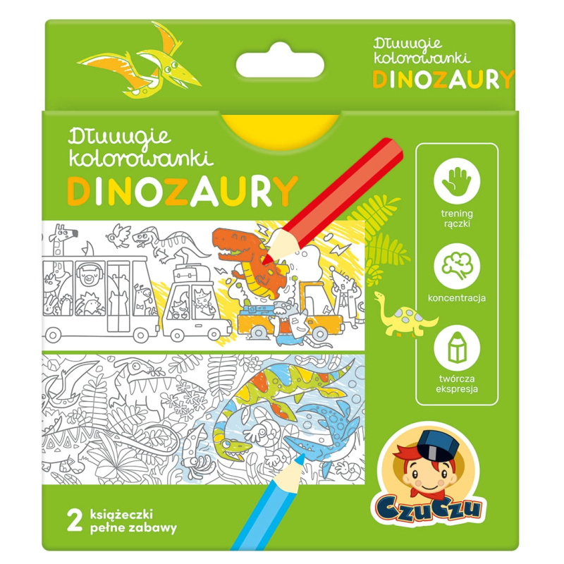 Dlouhé omalovánky Dinozaury pro děti 4+