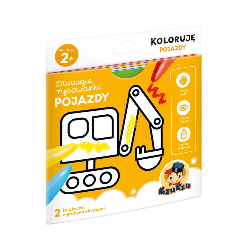 Dlouhé omalovánky Koloruję – vozidla pro děti 2+