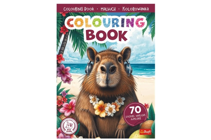 Kapibara 2 – omalovánka se samolepkami (polština)