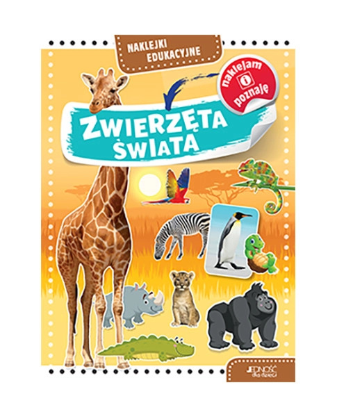 Vzdělávací samolepky Zvířata světa