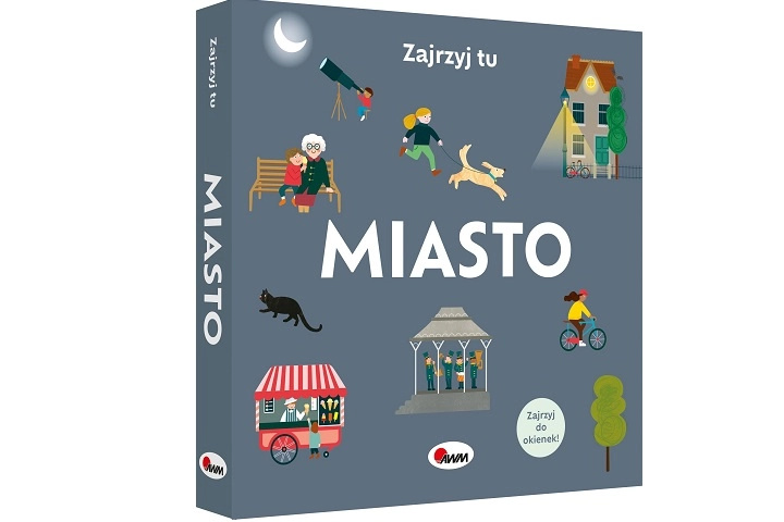 Zajrzyj tu: město – dětská knížka s okénky