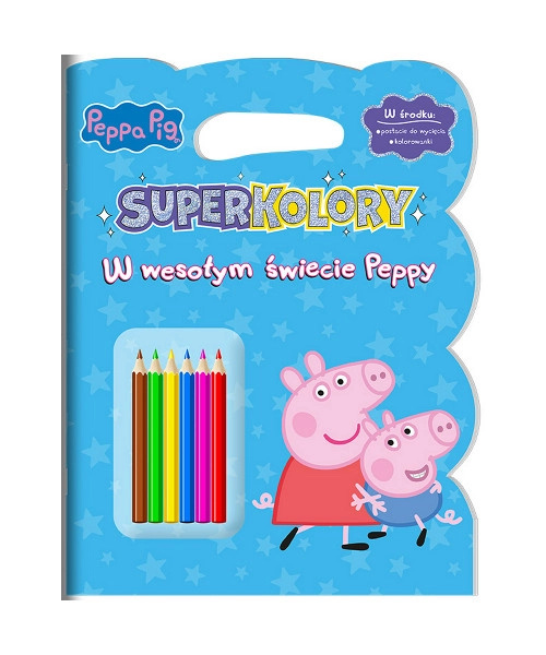 Prasátko Peppa Superbarvy 4 – Veselý svět Peppy, omalovánky s křídami