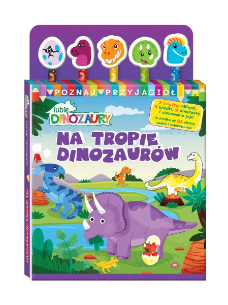 Mám rád dinosaury: Poznej přátele, díl 1 – Po stopách dinosaurů (aktivní kniha se sadou psacích potřeb)