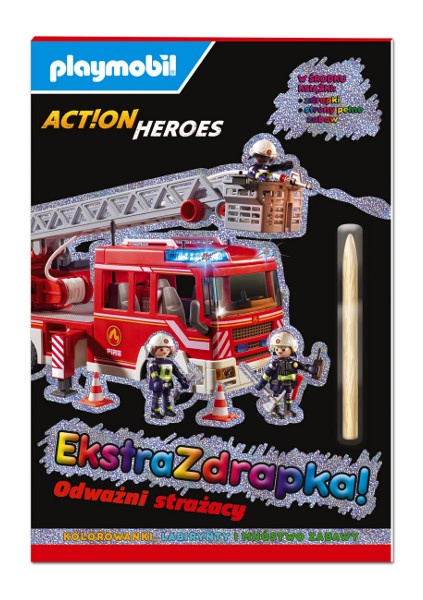 Playmobil Action Heroes – Extra škrabací kniha: Odvážní hasiči