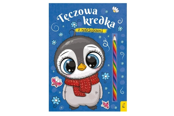 Pingwin – omalovánky s duhovou pastelkou