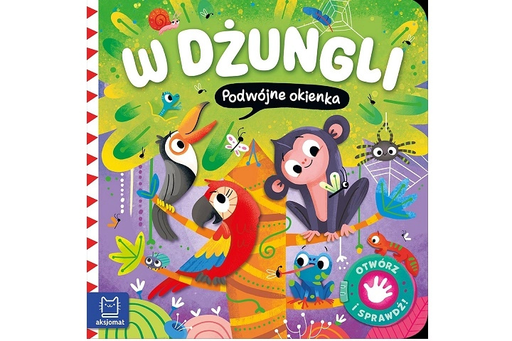 W dżungli: Podwójne okienka – Otwórz i sprawdź! interaktivní knížka s okénky