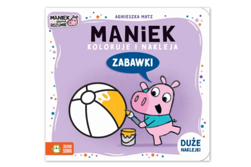 Maniek koloruje i nalepuje – omalovánky se samolepkami