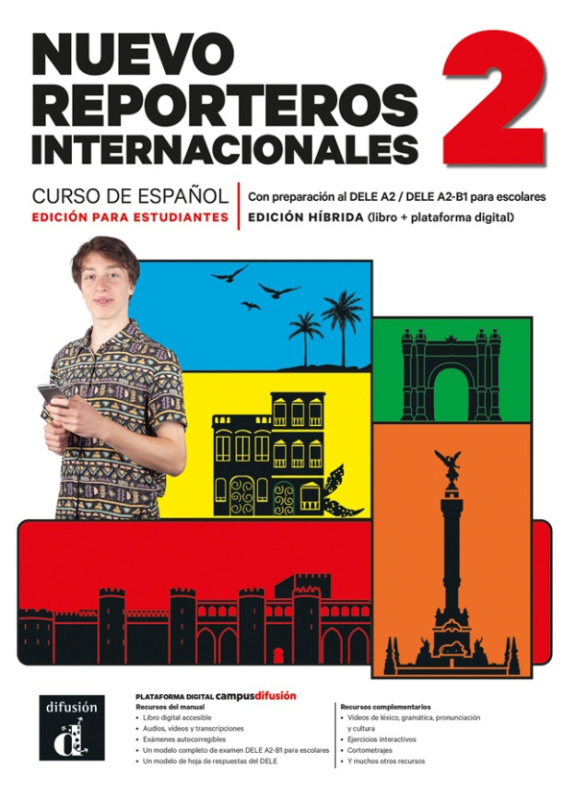 Nuevo Reporteros internacionales 2 (A2) – Edición híbrida Libro del alumno + Campus (12 meses) Klett nakladatelství