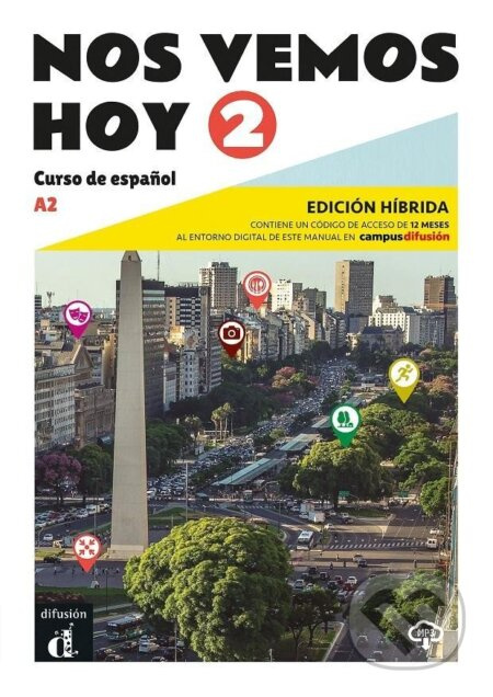 !Nos vemos! hoy 2 (A2) - Edición híbrida Libro del alumno + Campus (12 meses) - kniha z kategorie Jazykové učebnice a slovníky