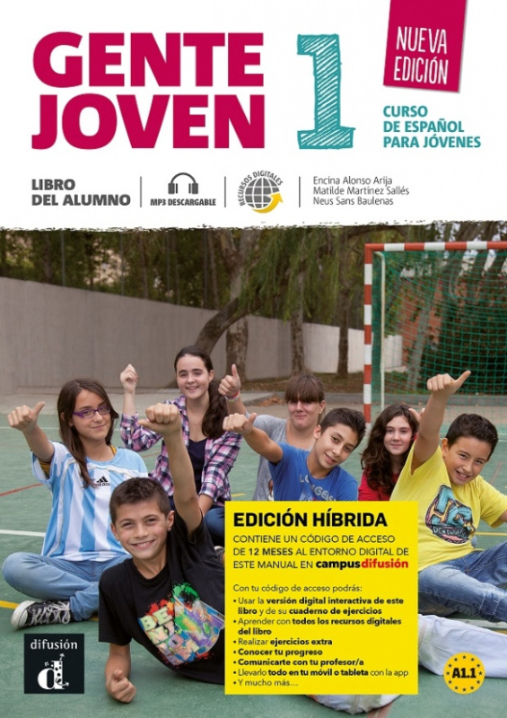Gente Joven 1 Nueva Ed. (A1.1) – Edición híbrida Libro del alumno + Campus (12 meses) Difusión – ELE