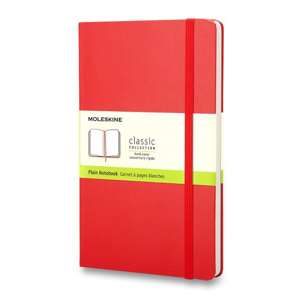 Moleskine zápisník tvrdý čistý červený S