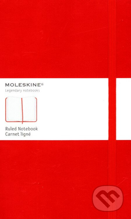 Zápisník Moleskine - tvrdé desky, L, linkovaný červený