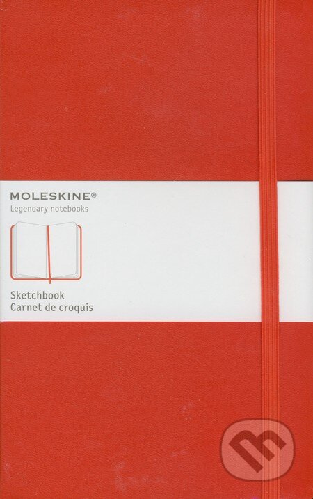Skicář Moleskine - tvrdé desky, L červený