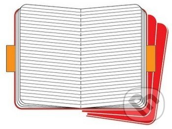 Sešity Moleskine Cahier S, linkovaný, 3 ks, červené