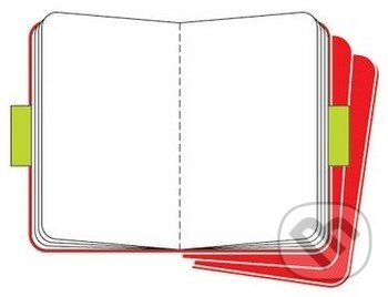 Moleskine sešity 3 ks čisté - červené L