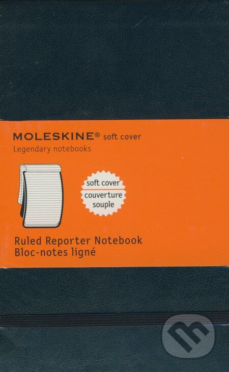Zápisník Moleskine Reporter - měkké desky S, linkovaný, černý