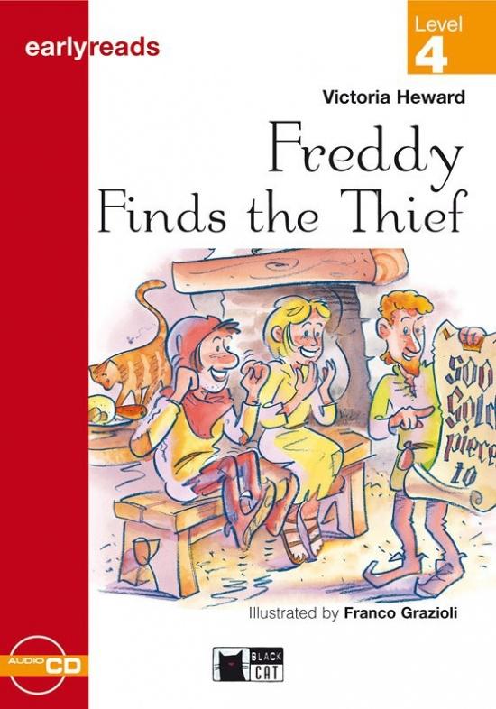 Black Cat FREDDY FINDS THE THIEF + CD ( Early Readers Level 4) BLACK CAT - CIDEB