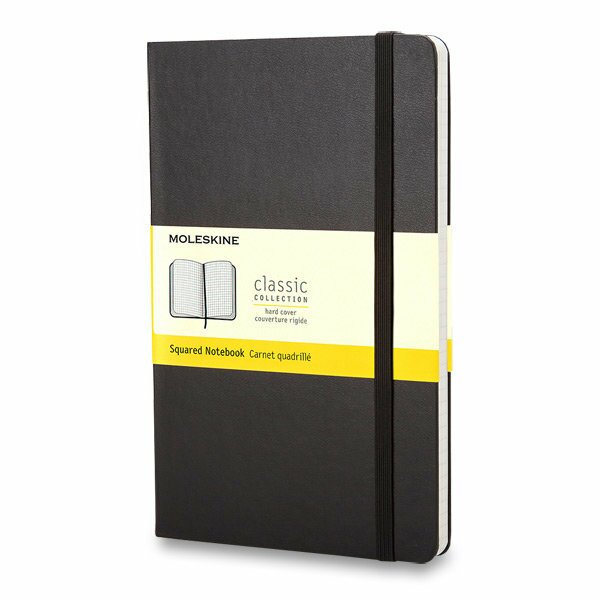 Zápisník Moleskine - tvrdé desky, S, čtverečkovaný černý