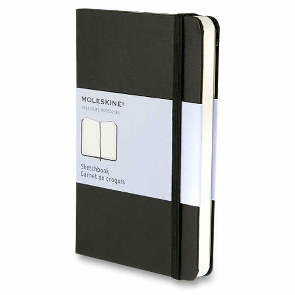 Skicář Moleskine - tvrdé desky, S černý