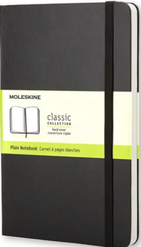 Zápisník Moleskine - tvrdé desky, L, čistý černý