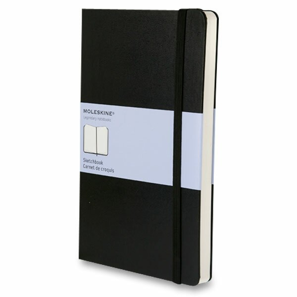 Skicář Moleskine - tvrdé desky, L černý