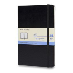 Skicář Moleskine - tvrdé desky, L černý
