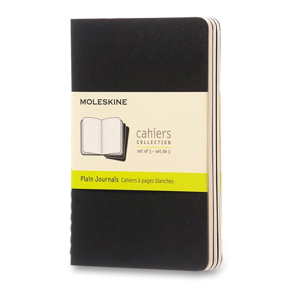 Moleskine sešity 3 ks čisté - černé S