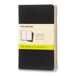 Moleskine sešity 3 ks čisté - černé S