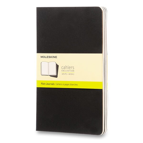 Moleskine sešity 3 ks čisté - černé L