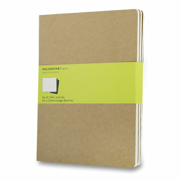 Sešity Moleskine Cahier, XL, čisté, 3 ks karton